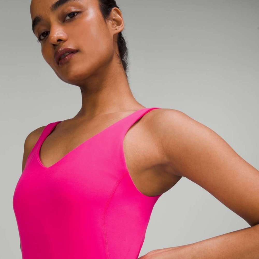 Lululemon Align Bodysuit 8" Sonic Pink ONSIE Size 10 - NEW! - Picture 3 of 15